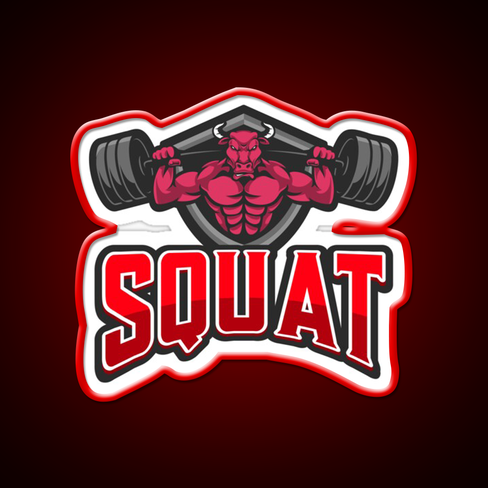 Squat Bull Gym Fitness Led Neon Sign Rgb Color