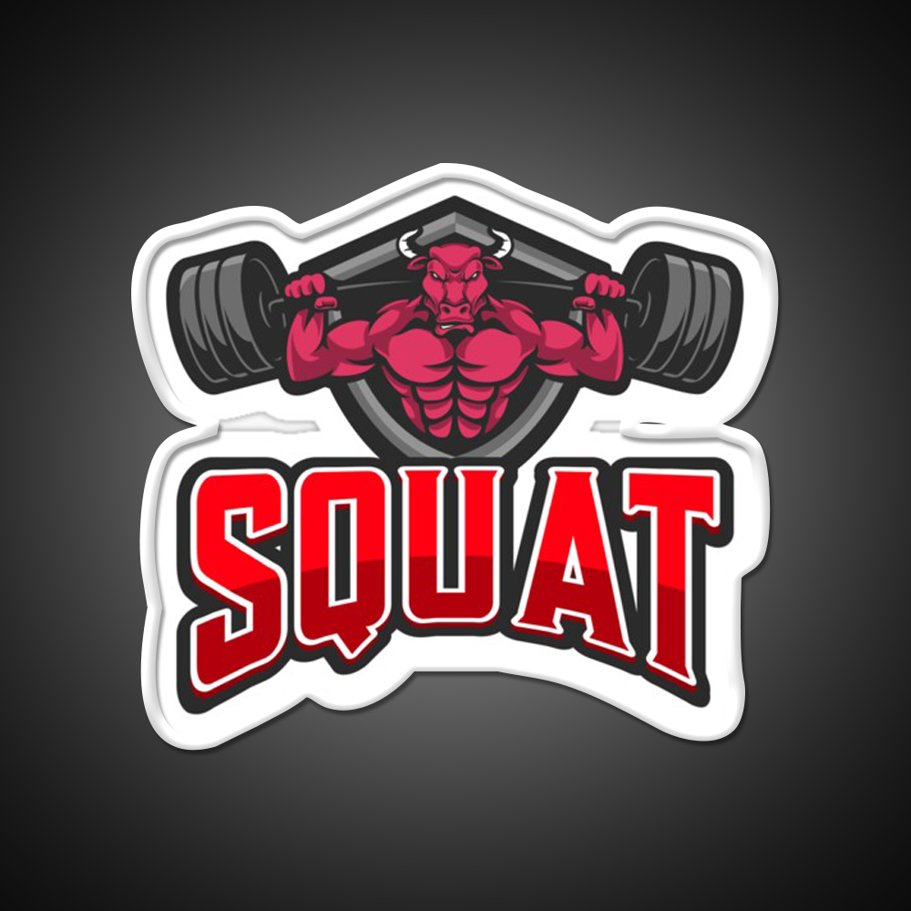 Squat Bull Gym Fitness Led Neon Sign Rgb Color