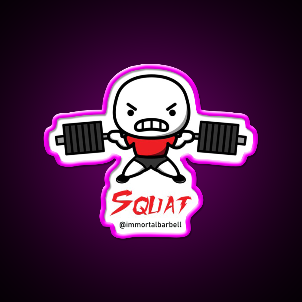 Squat Gym Fitness Led Neon Sign Rgb Color