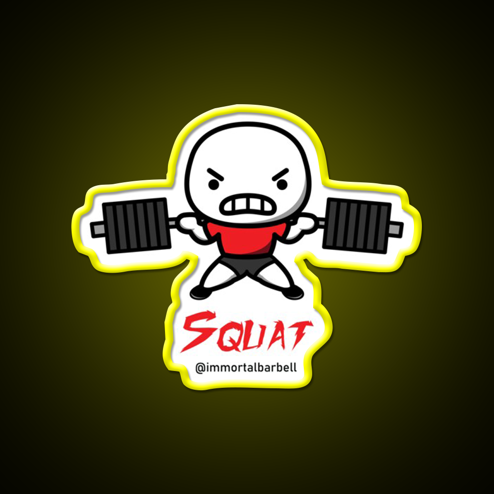 Squat Gym Fitness Led Neon Sign Rgb Color