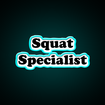 Squat Specialist Gym Fitness Led Neon Sign Rgb Color