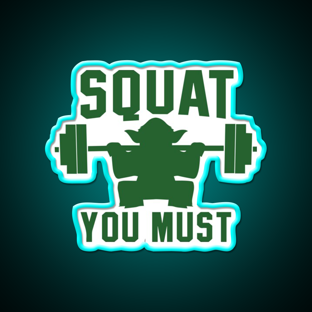 Squat You Must Gym Fitness Led Neon Sign Rgb Color