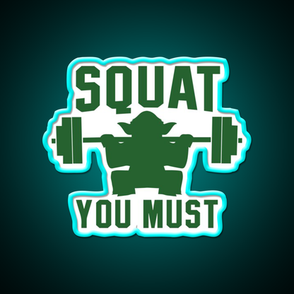 Squat You Must Gym Fitness Led Neon Sign Rgb Color