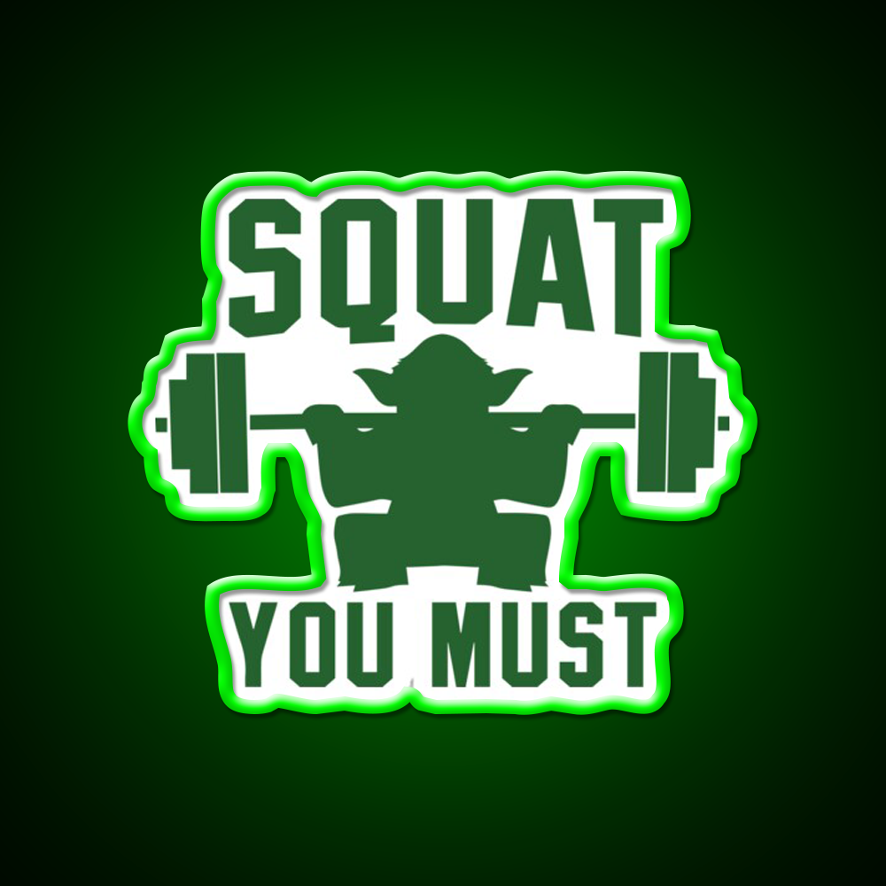 Squat You Must Gym Fitness Led Neon Sign Rgb Color