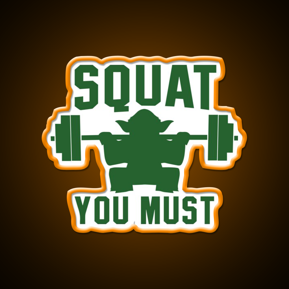 Squat You Must Gym Fitness Led Neon Sign Rgb Color
