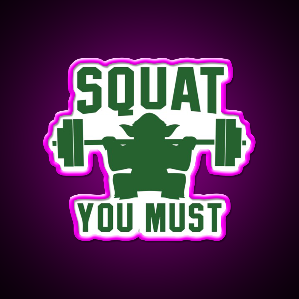 Squat You Must Gym Fitness Led Neon Sign Rgb Color