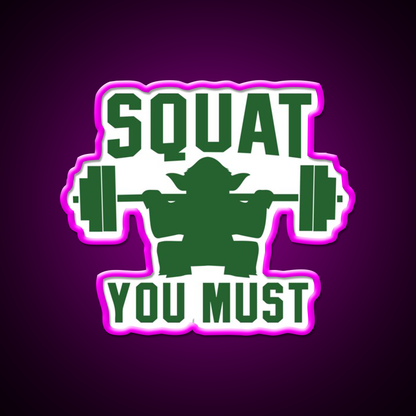 Squat You Must Gym Fitness Led Neon Sign Rgb Color
