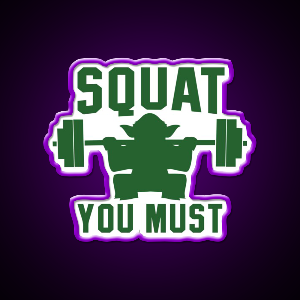 Squat You Must Gym Fitness Led Neon Sign Rgb Color
