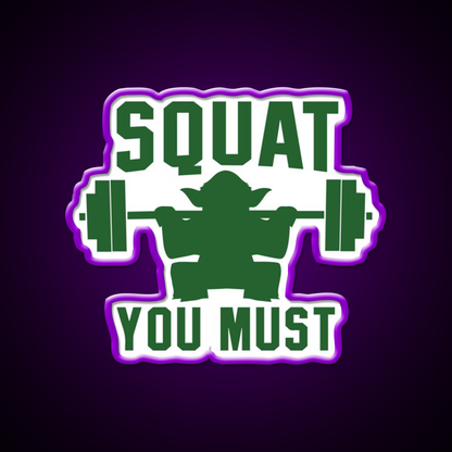 Squat You Must Gym Fitness Led Neon Sign Rgb Color