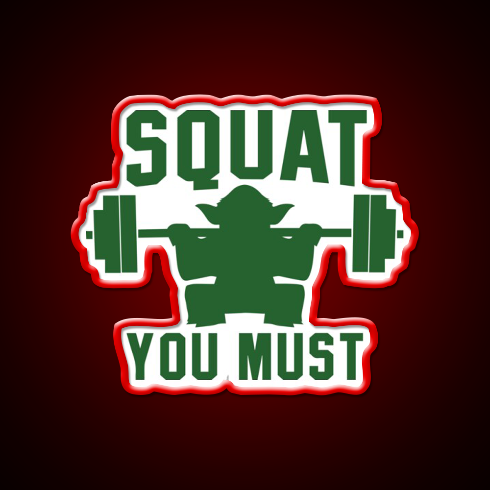Squat You Must Gym Fitness Led Neon Sign Rgb Color