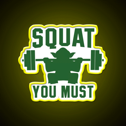 Squat You Must Gym Fitness Led Neon Sign Rgb Color