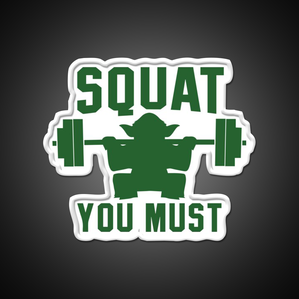 Squat You Must Gym Fitness Led Neon Sign Rgb Color
