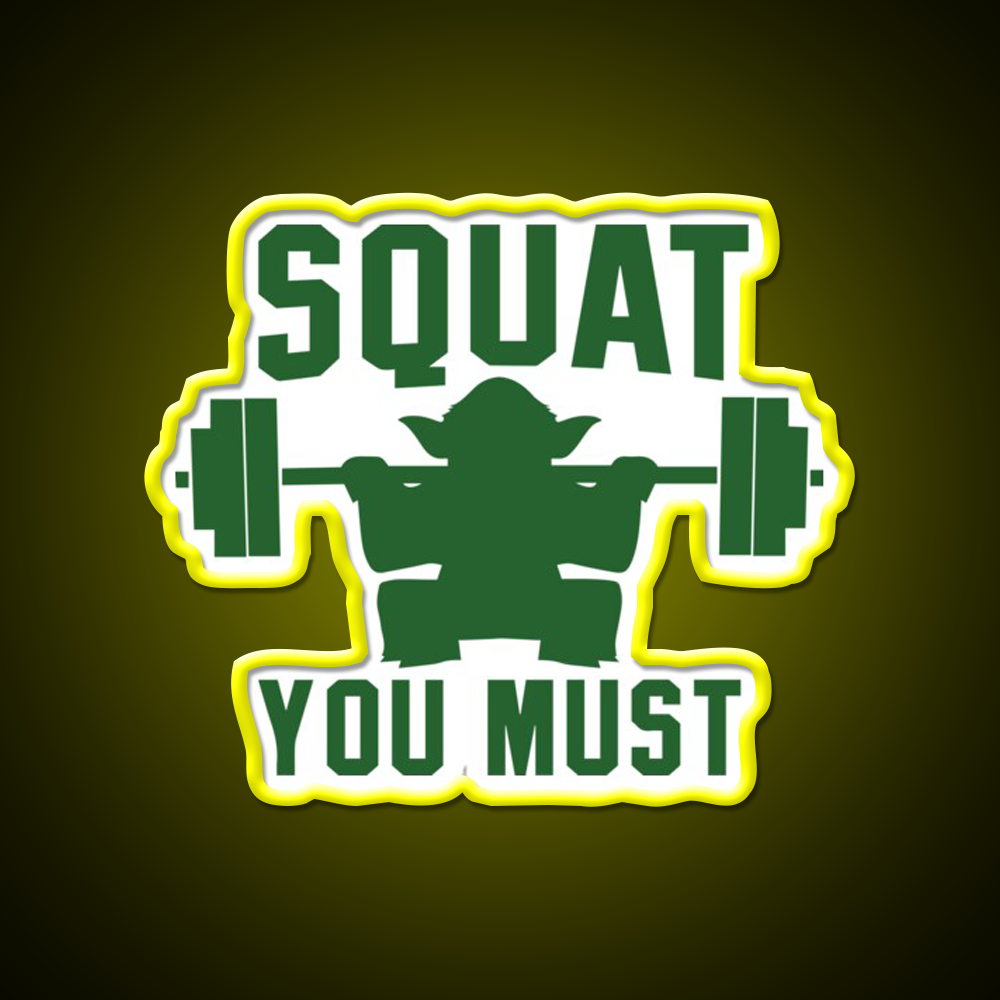 Squat You Must Gym Fitness Led Neon Sign Rgb Color