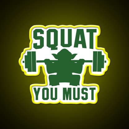 Squat You Must Gym Fitness Led Neon Sign Rgb Color