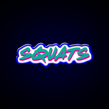 Squats Gym Fitness Led Neon Sign Rgb Color