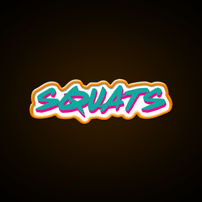 Squats Gym Fitness Led Neon Sign Rgb Color