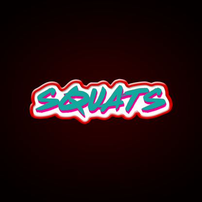 Squats Gym Fitness Led Neon Sign Rgb Color