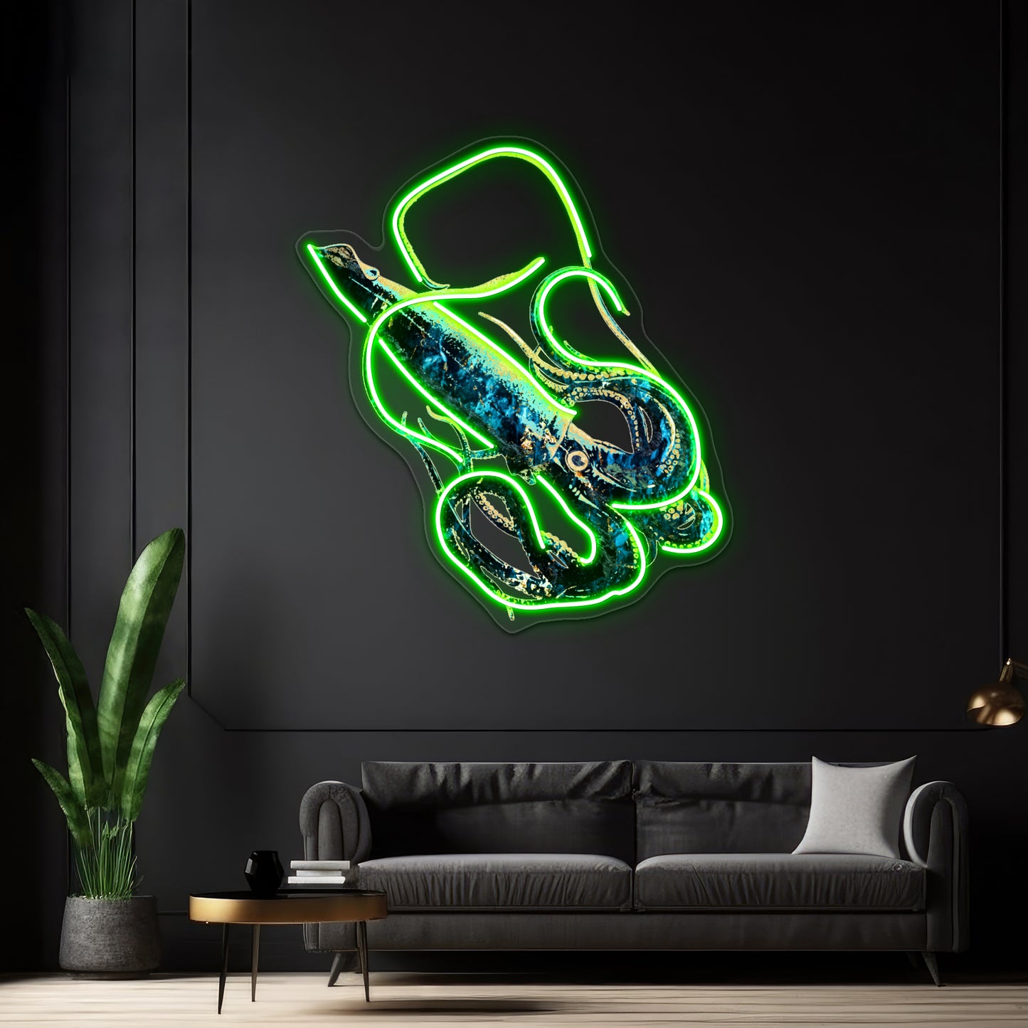 Squid Mysterious Deep Sea Creature Wall Artwork Neon Signs