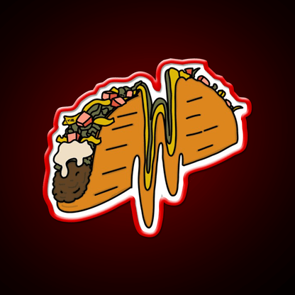 Squiggle Taco Led Neon Sign Mexican Food Sign Rgb Color - Shineneon