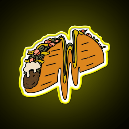 Squiggle Taco Led Neon Sign Mexican Food Sign Rgb Color - Shineneon