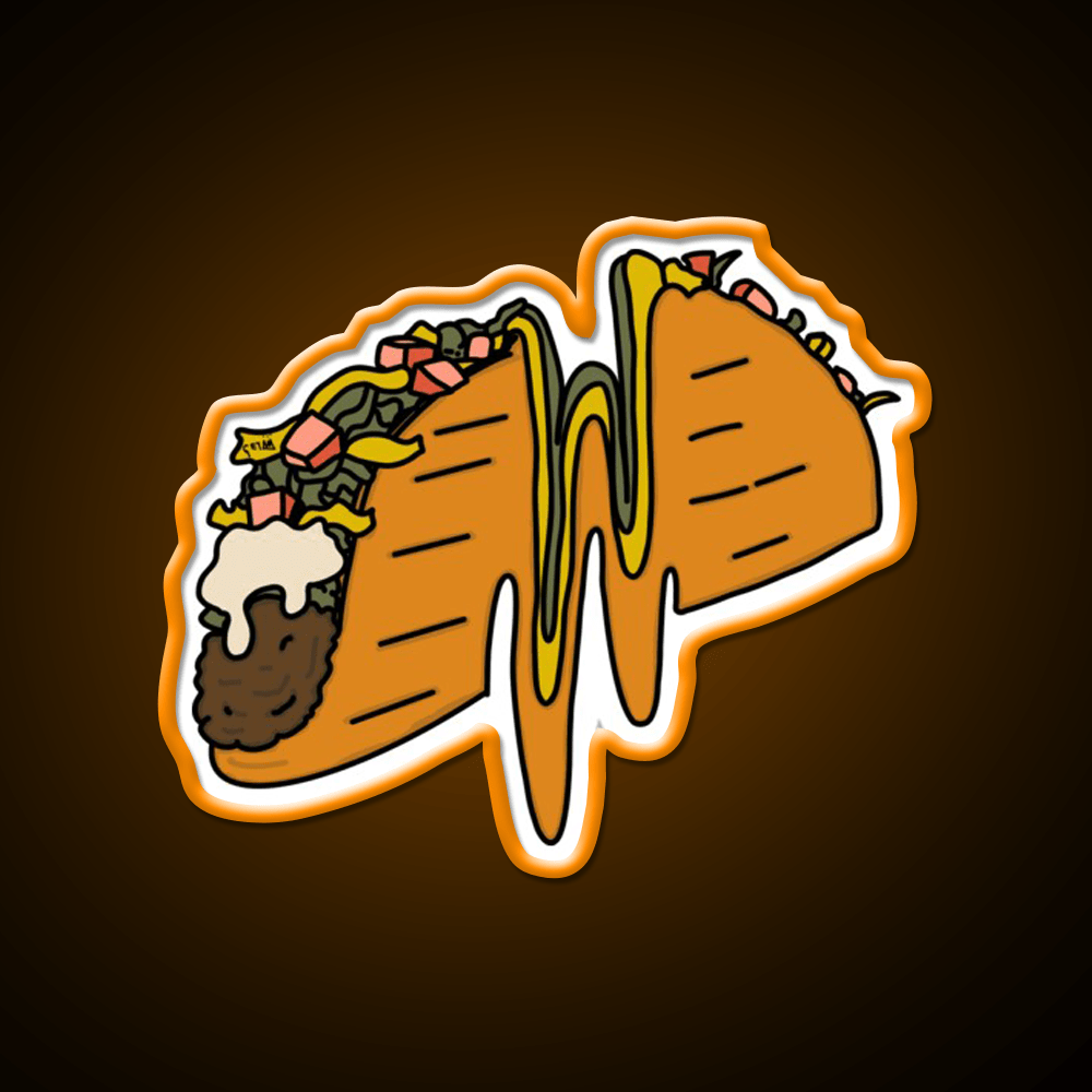 Squiggle Taco Led Neon Sign Mexican Food Sign Rgb Color - Shineneon