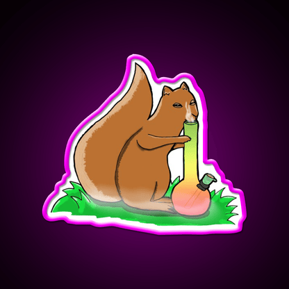 Squirrel Hemp Inspired Green Leaf Led Neon Sign Rgb Color - Shineneon