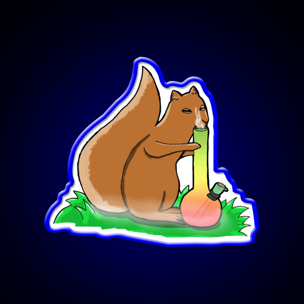 Squirrel Hemp Inspired Green Leaf Led Neon Sign Rgb Color - Shineneon