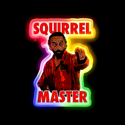 Squirrel Master Cocktail Bar Decor Led Neon Sign Rgb Color - LED neon sign close-up detail