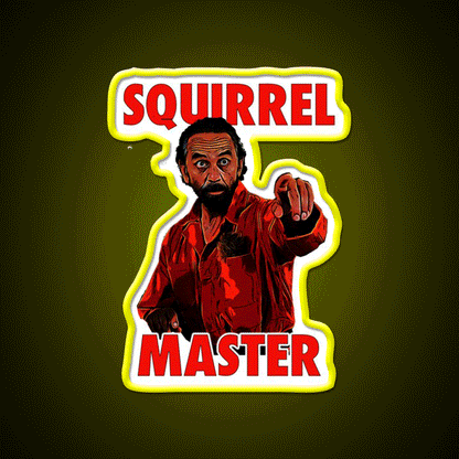 Squirrel Master Hemp Inspired Green Leaf Led Neon Sign Rgb Color - Custom LED neon sign front view