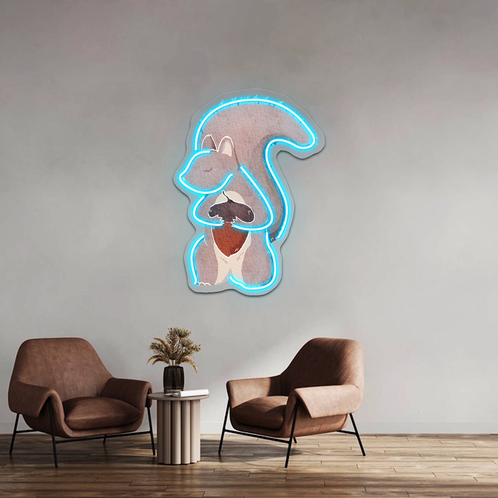Squirrel With Acorn Artwork Neon Signs | Shineneon