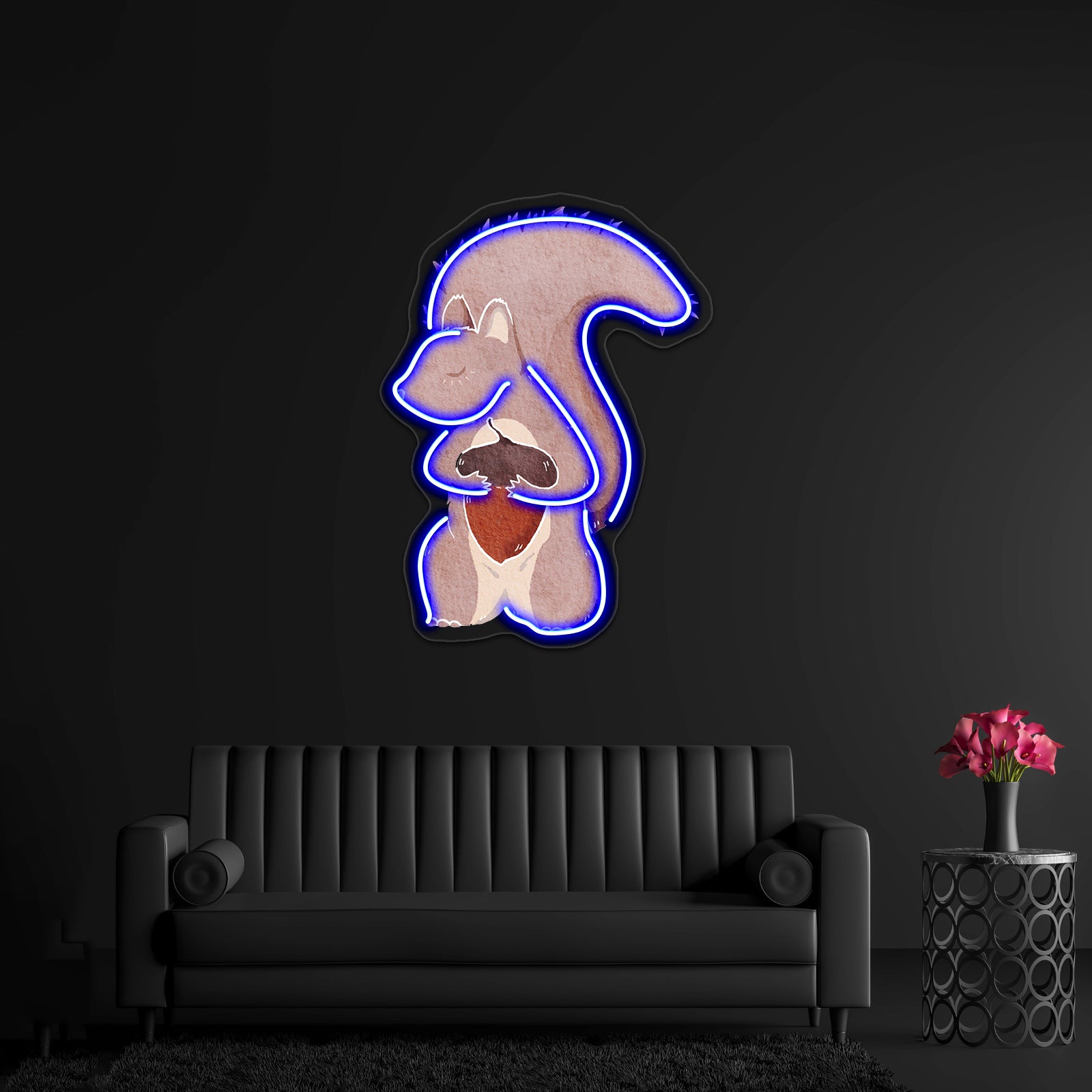 Squirrel With Acorn Artwork Neon Signs | Shineneon
