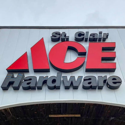 St Clair Ace Hardware 3D Frontlit Letters Metal Led Sign - Shineneon