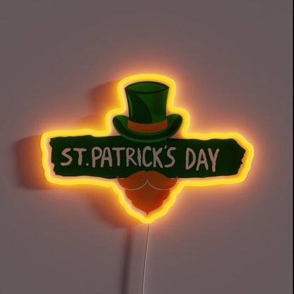 St Patricks Day Beard Cap Rgb Led Neon Sign - Shineneon