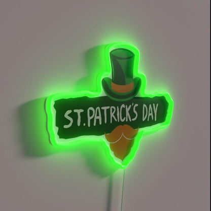 St Patricks Day Beard Cap Rgb Led Neon Sign - Shineneon