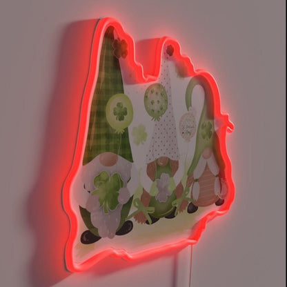 St Patricks Day Gnomes Party Rgb Led Neon Sign - Shineneon
