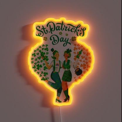 St Patricks Day Lesbian Couple Celebration Rgb Led Neon Sign - Shineneon
