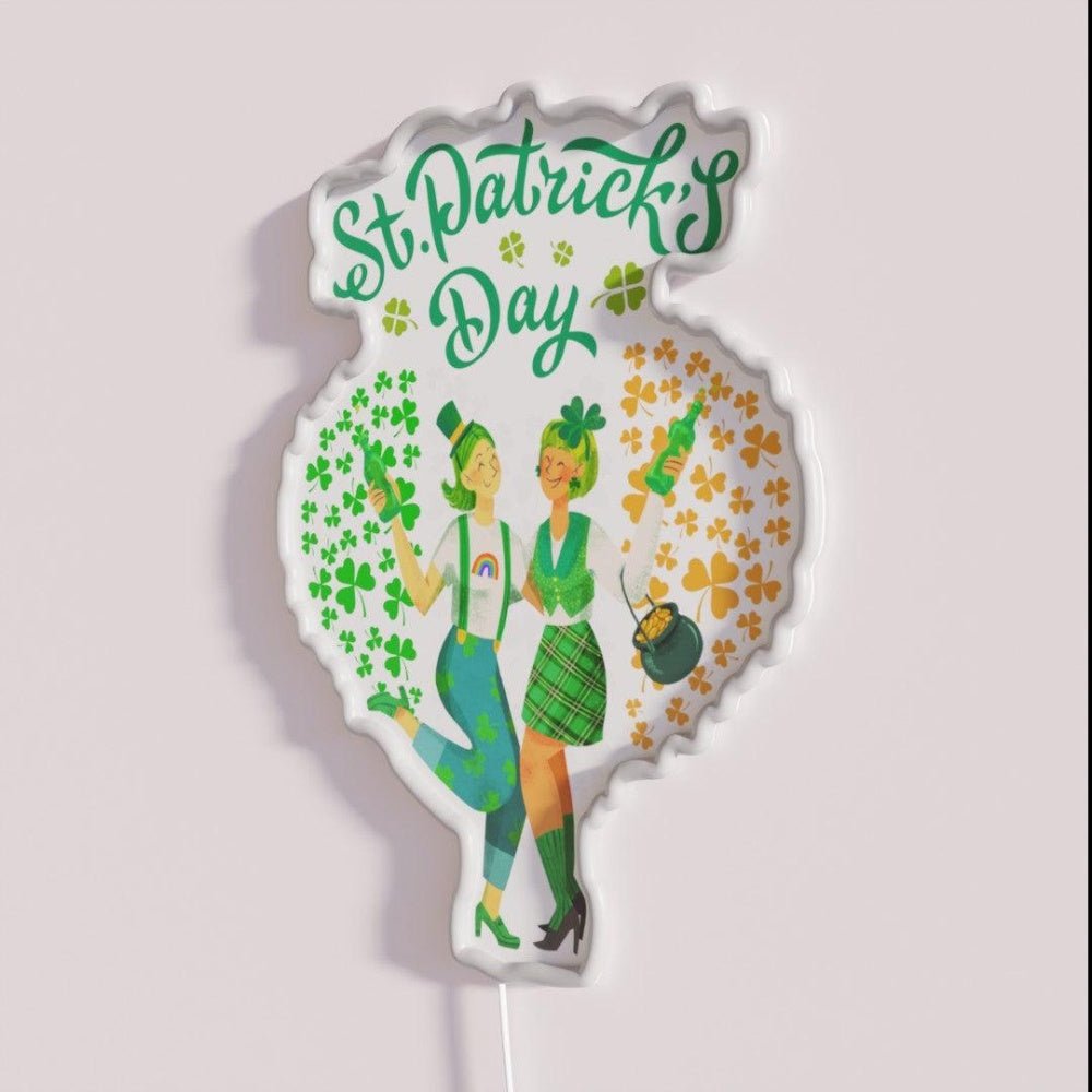St Patricks Day Lesbian Couple Celebration Rgb Led Neon Sign - Shineneon