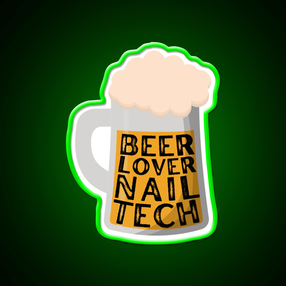 St Patricks Day Nail Tech Beer Lover Nail Salon Led Neon Sign Rgb Color - Shineneon