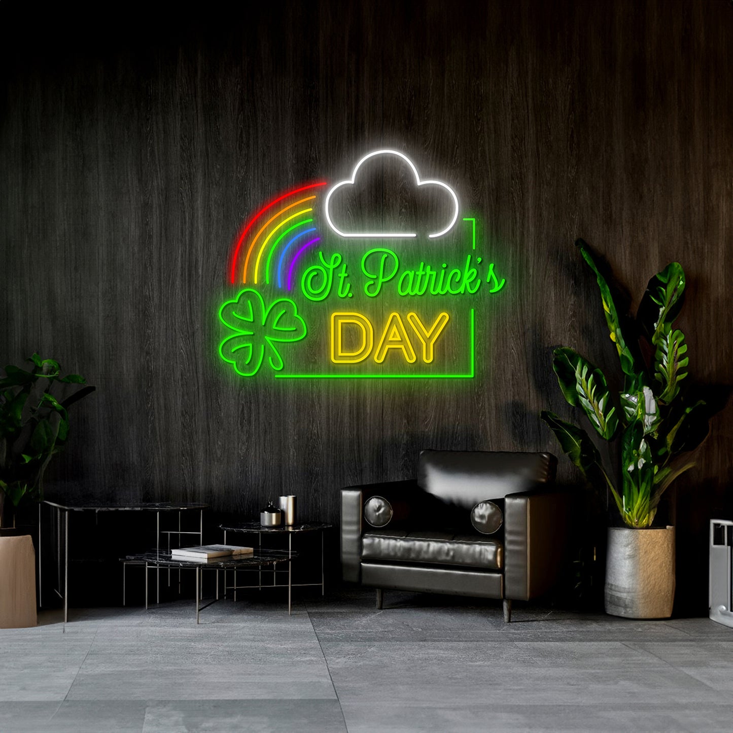 St Patricks Day Neon Sign Wall Decor