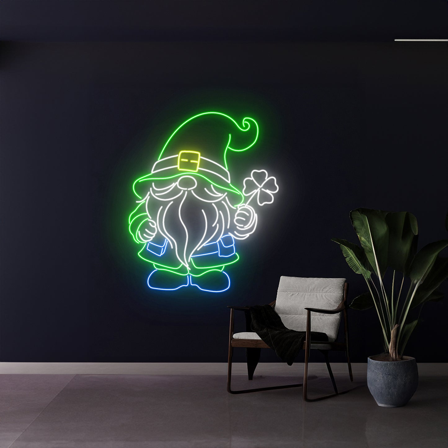 St Patricks Gnome Neon Sign