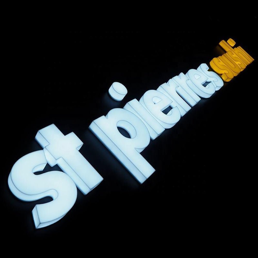 St Pierres Sushi 3D Fulllit Acrylic Led Letters Sign - Shineneon