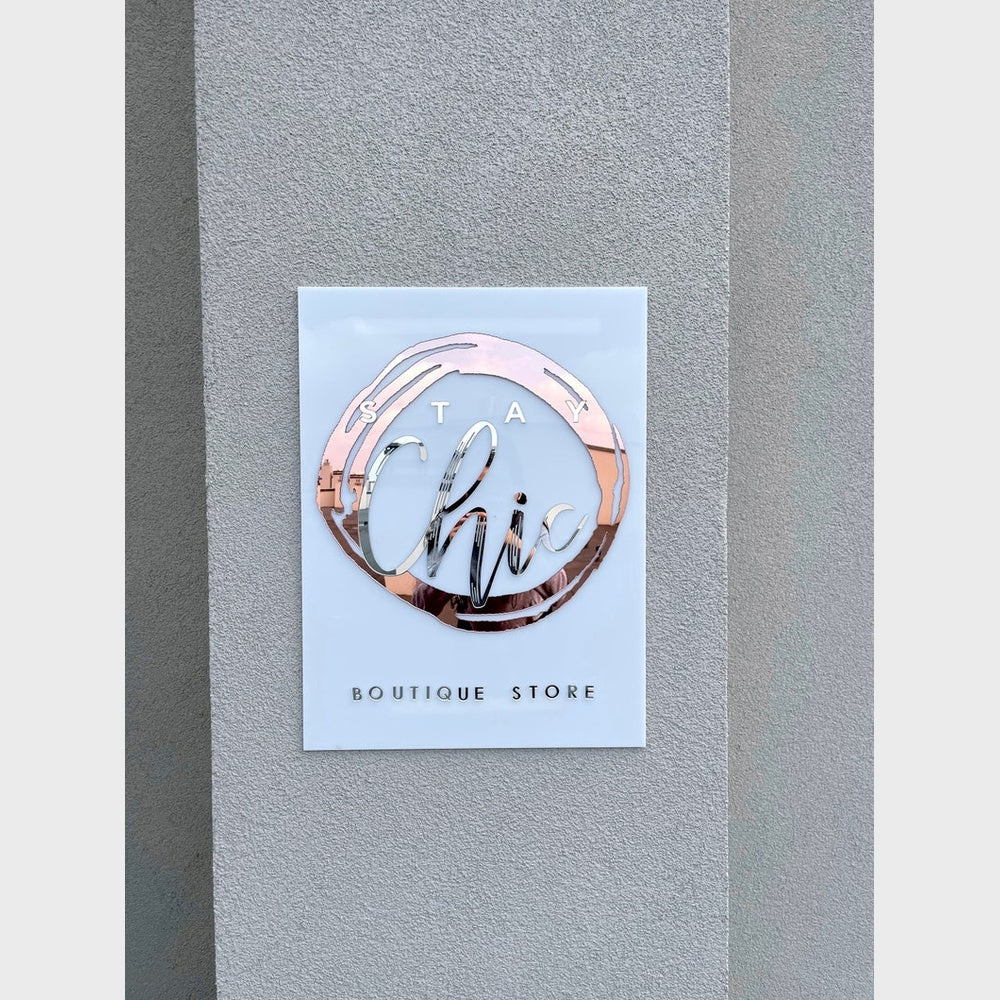 Sta Chil Store Acrylic Business Logo Sign - Shineneon