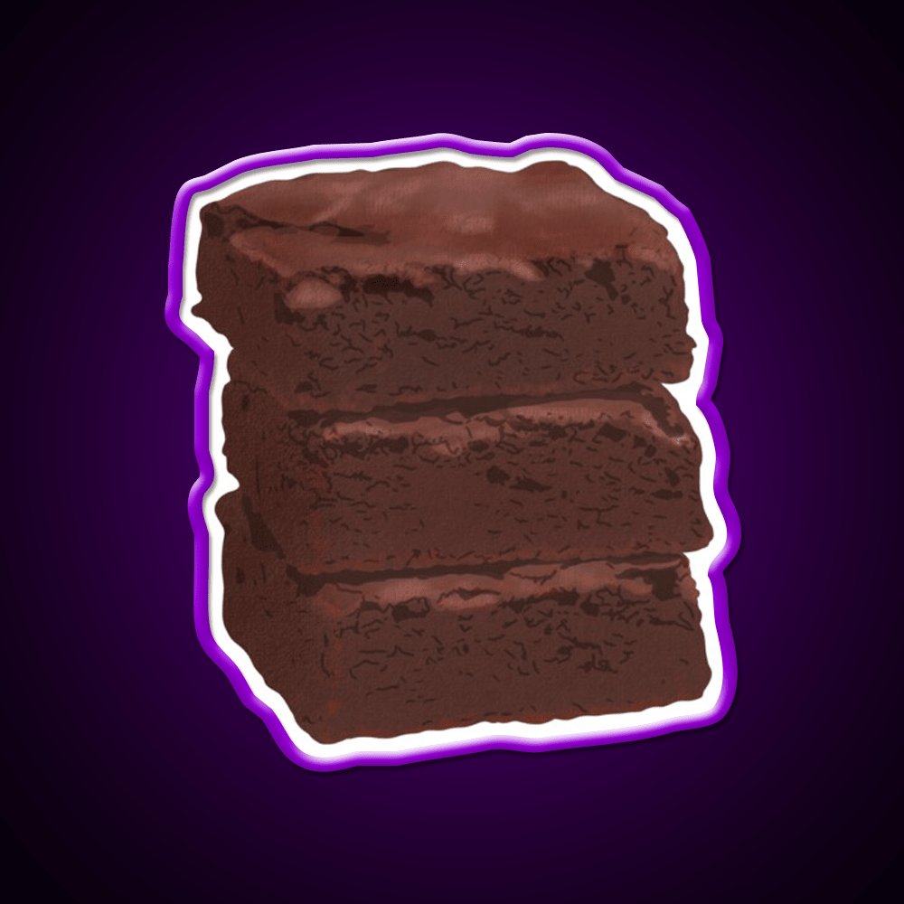 Stack Of Brownies Snack Food Led Neon Sign For Snack Room Rgb Color - Shineneon