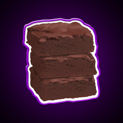 Stack Of Brownies Snack Food Led Neon Sign For Snack Room Rgb Color - Shineneon