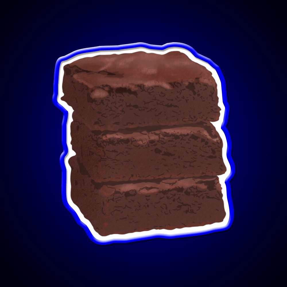 Stack Of Brownies Snack Food Led Neon Sign For Snack Room Rgb Color - Shineneon