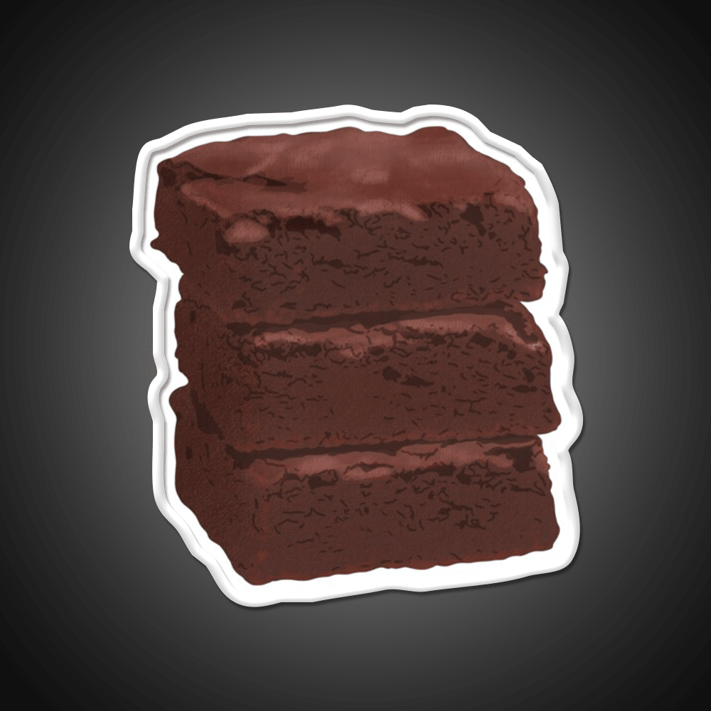 Stack Of Brownies Snack Food Led Neon Sign For Snack Room Rgb Color - Shineneon