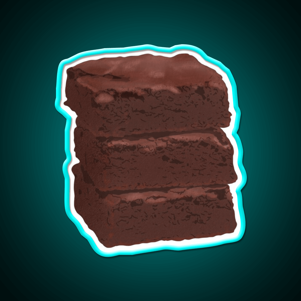 Stack Of Brownies Snack Food Led Neon Sign For Snack Room Rgb Color - Shineneon
