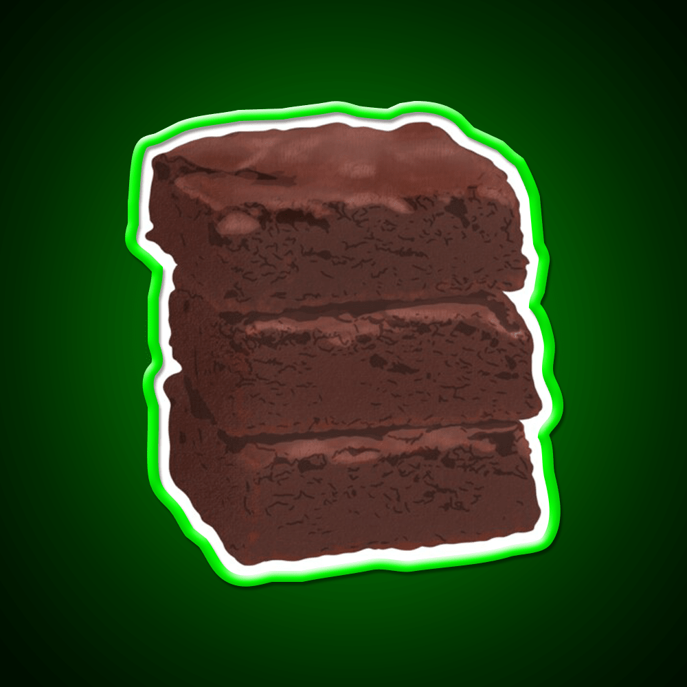 Stack Of Brownies Snack Food Led Neon Sign For Snack Room Rgb Color - Shineneon