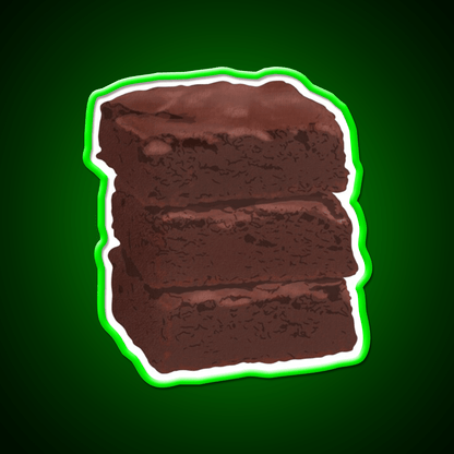 Stack Of Brownies Snack Food Led Neon Sign For Snack Room Rgb Color - Shineneon