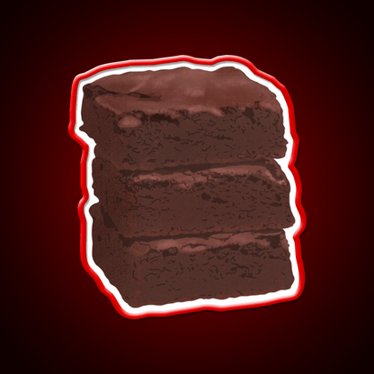 Stack Of Brownies Snack Food Led Neon Sign For Snack Room Rgb Color - Shineneon